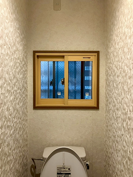 杉並区戸建内窓設置｜施工後｜トイレ引違い