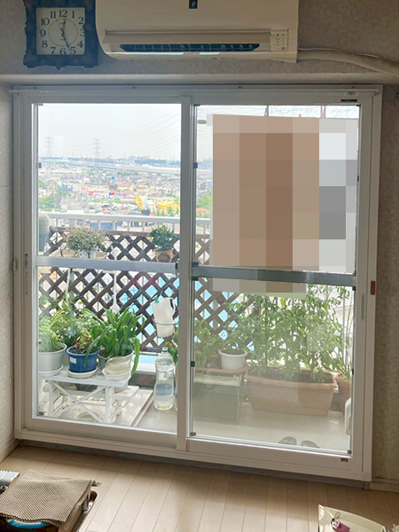 埼玉県川口市内窓リフォーム｜窓枠の奥行が少ないためYKKapのウチリモを設置