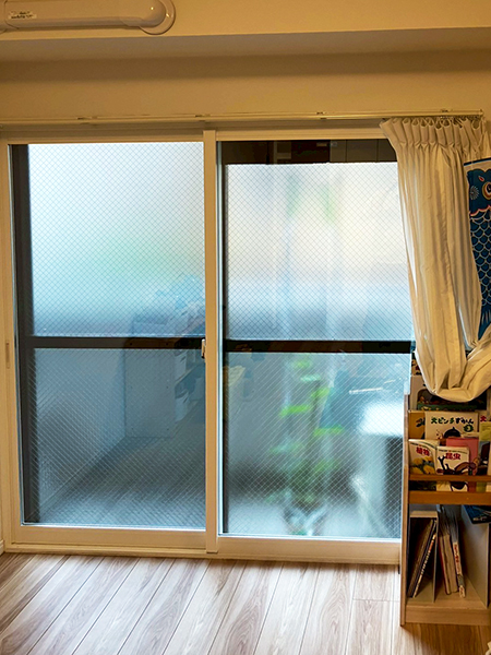 内窓設置防音対策-設置後-ベランダ掃出し窓