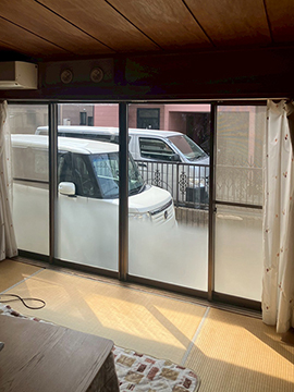 さいたま市西区|内窓工事前-防犯ガラス