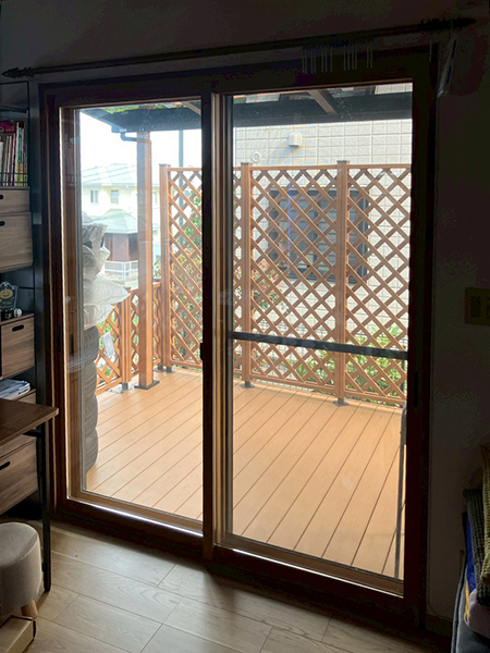 施工事例｜東京都内戸建内窓リフォーム｜プラマードU｜テラス出入口