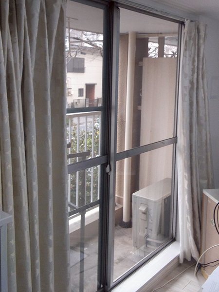 工事前｜都内マンション内窓リフォーム-３枚建て引違い