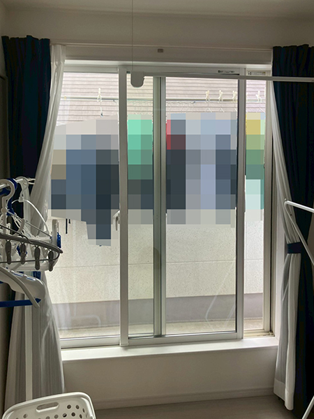 工事前-東京都小平市内窓設置リフォーム|ベランダ掃出し