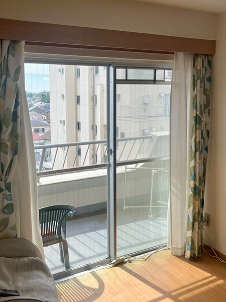 内間設置リフォーム｜杉並区マンション工事前-ベランダ掃出し1