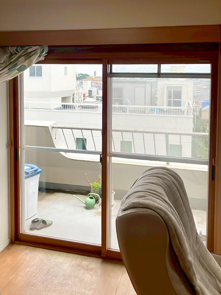 内間設置リフォーム｜杉並区マンション施工事例-ベランダ掃出し2