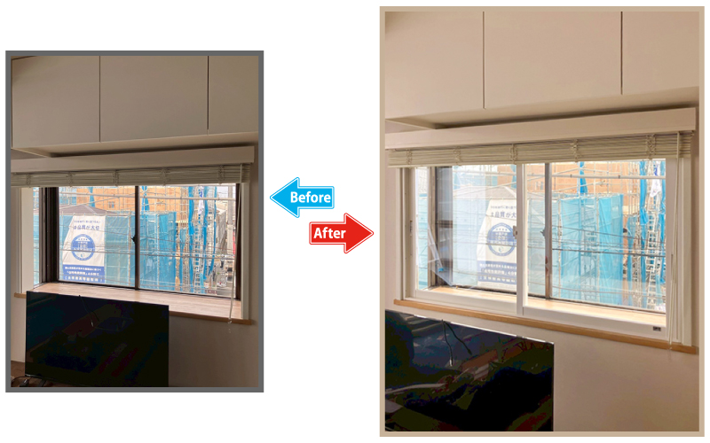 before-after｜「快適に過ごせそうです」川口市でYKKマドリモ・ウチリモ計6カ所設置｜リフォームのご感想