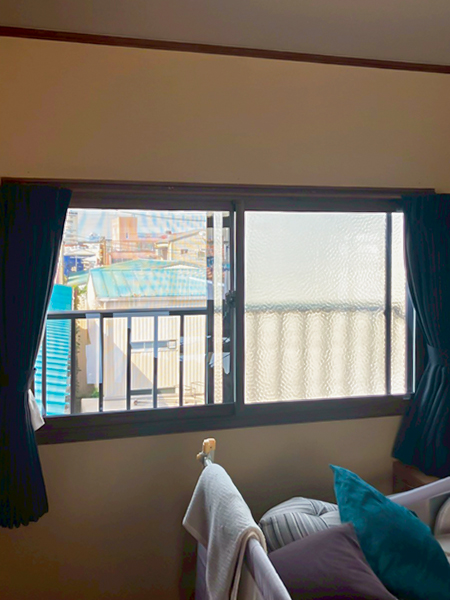 川口市内窓設置リフォーム施工後｜寝室引違い窓